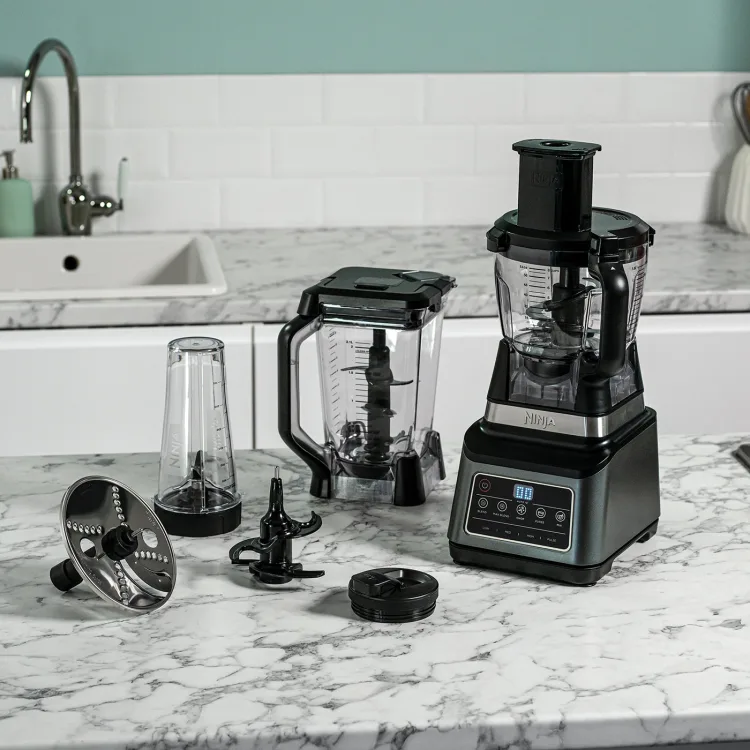 Ninja 1200W 3-in-1 Food Processor with Auto IQ - Black & Silver | BN800UK
