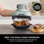 Ninja CRISPi 4-in-1 Portable Glass Air Fryer - Sage | FN101UKSG
