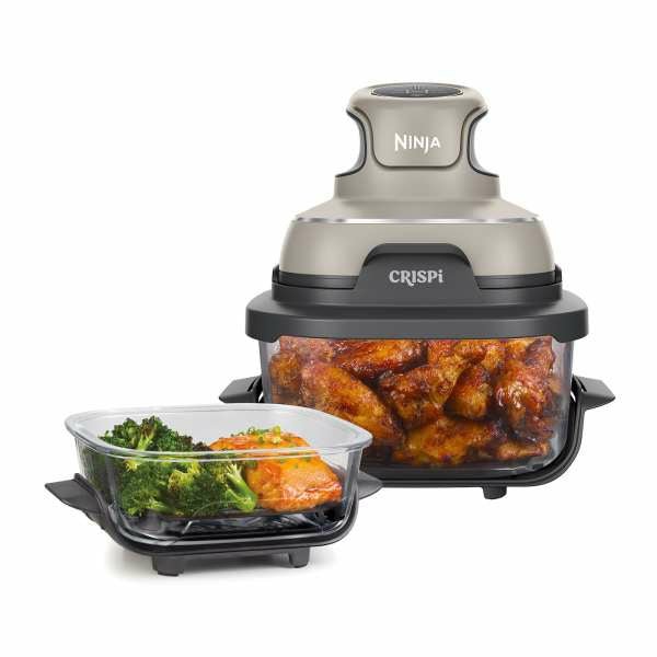 Ninja CRISPi 4-in-1 Portable Glass Air Fryer - Stone | FN101UKST