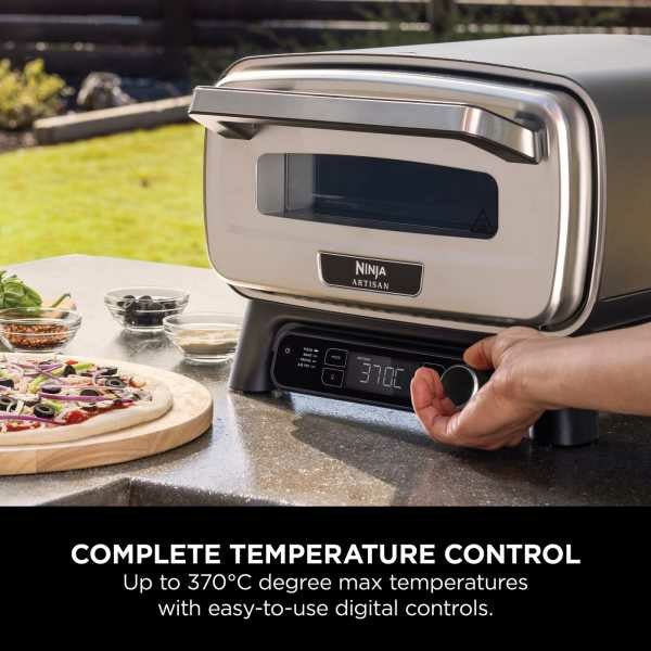 Ninja Artisan Electric Outdoor Pizza Oven & Air Fryer - Grey | MO201UK
