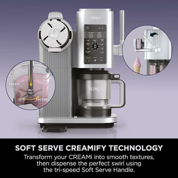 Ninja Swirl by CREAMi 13-in-1 Soft Serve & Ice Cream Maker - Platinum Silver | NC701UK