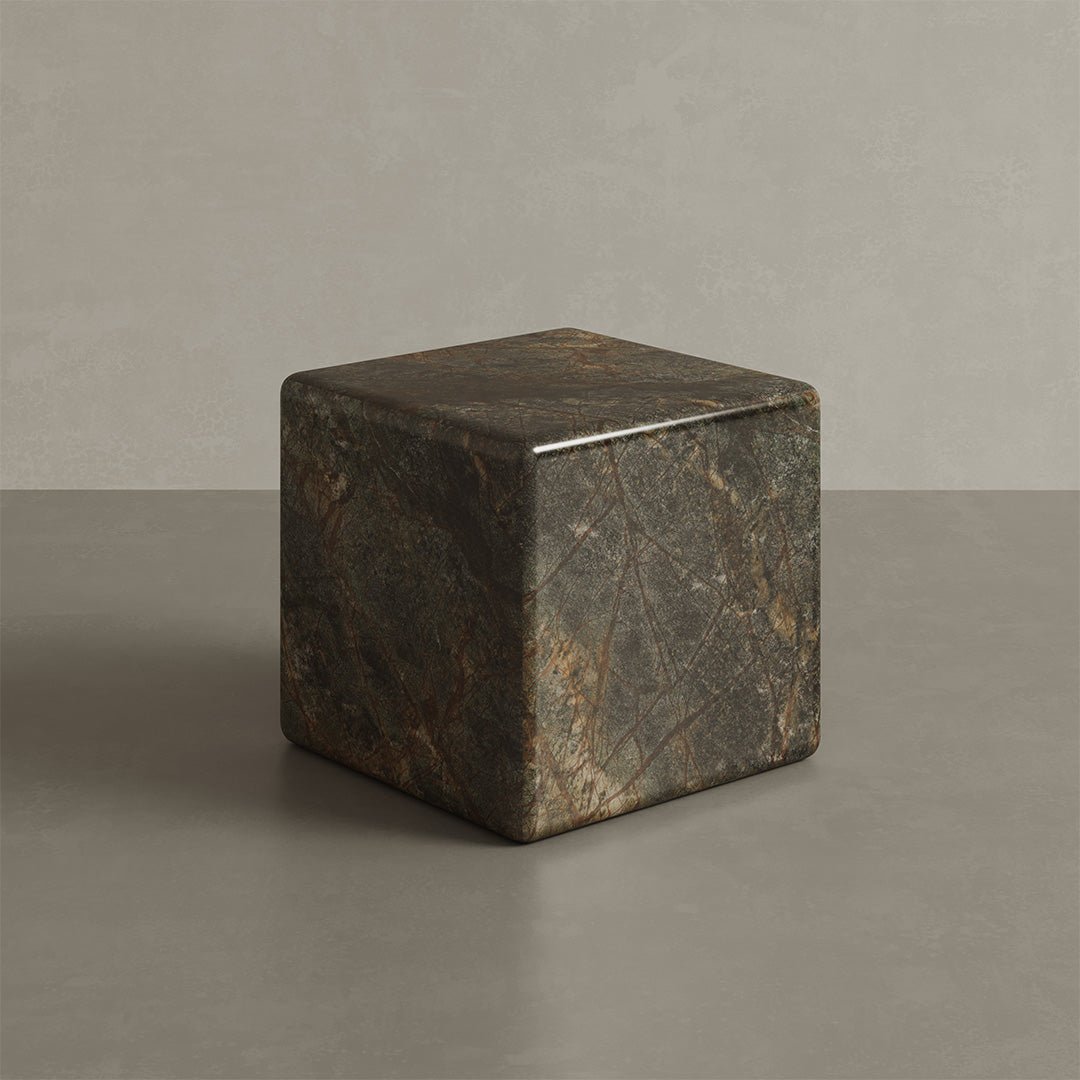 Cerazo Marble Coffee Table, Forest Green