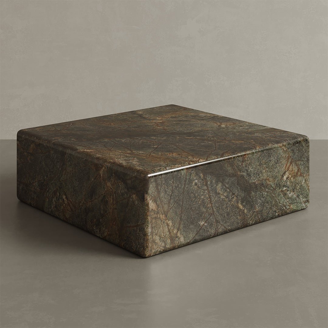 Cerazo Marble Coffee Table, Forest Green - Image 3