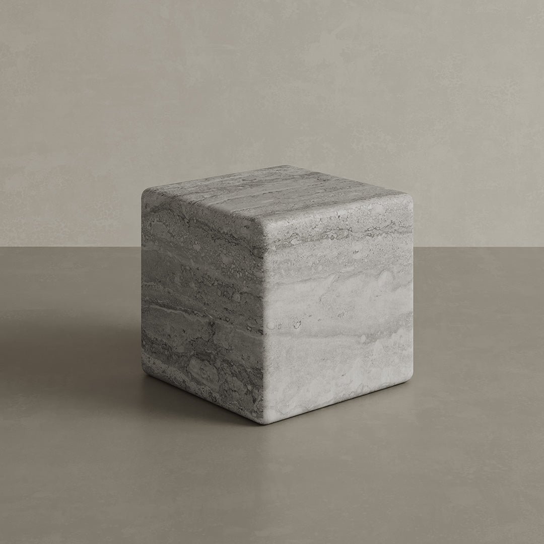 Cerazo Travertine Coffee Table, Grey