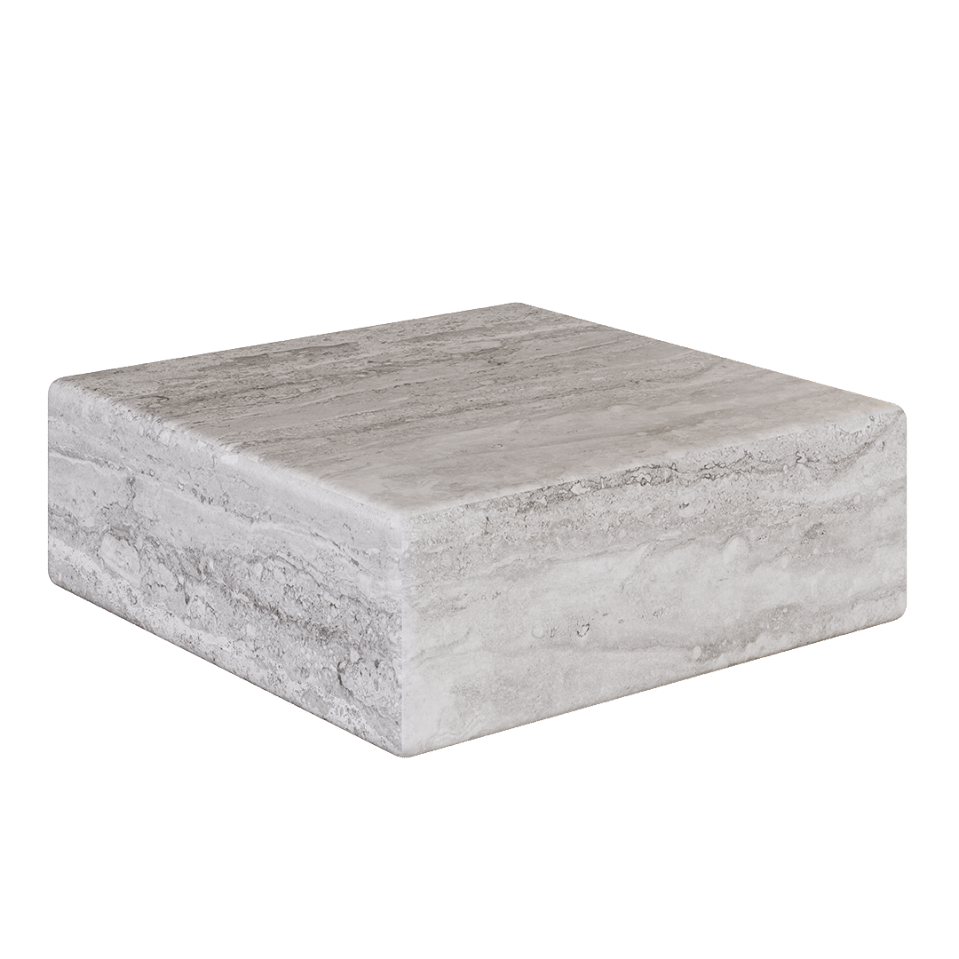 Cerazo Travertine Coffee Table, Grey - Image 9
