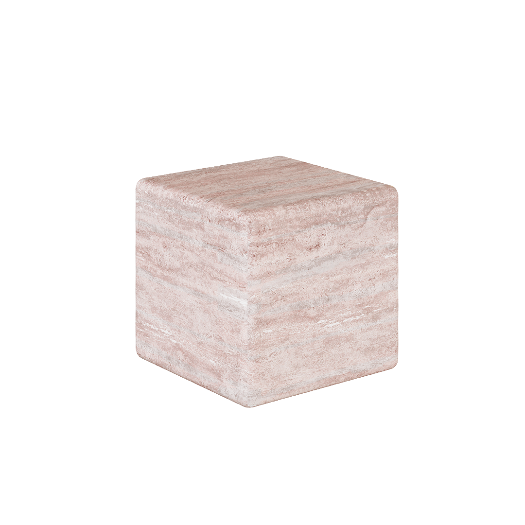 Cerazo Travertine Coffee Table, Red - Image 6