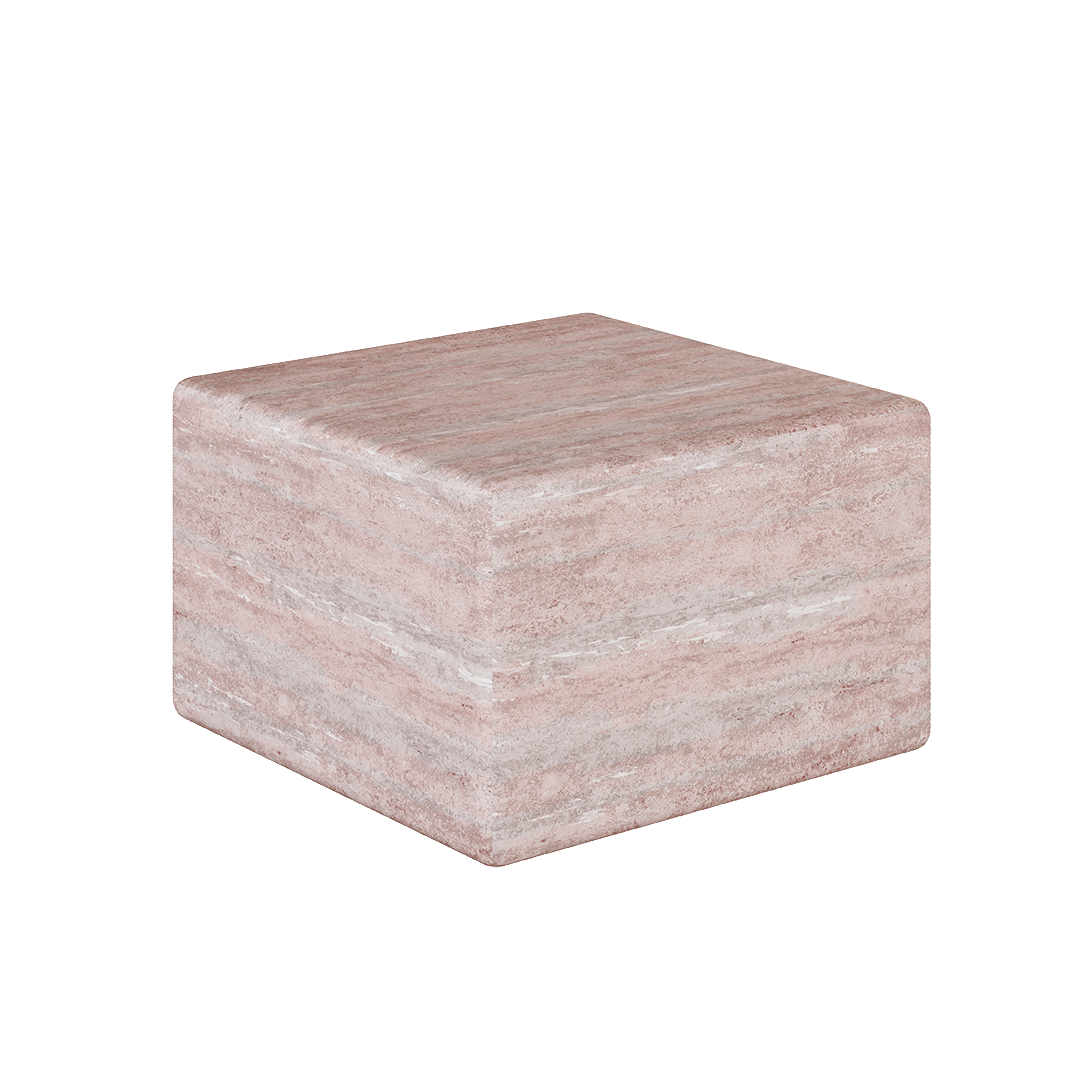 Cerazo Travertine Coffee Table, Red - Image 7