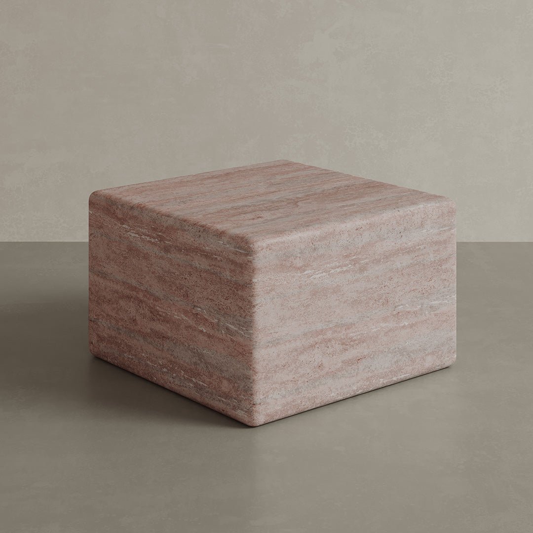 Cerazo Travertine Coffee Table, Red - Image 2