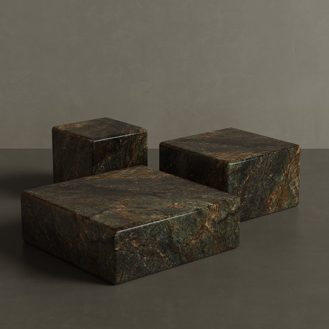 Cerazo Marble Coffee Table, Forest Green - Image 4