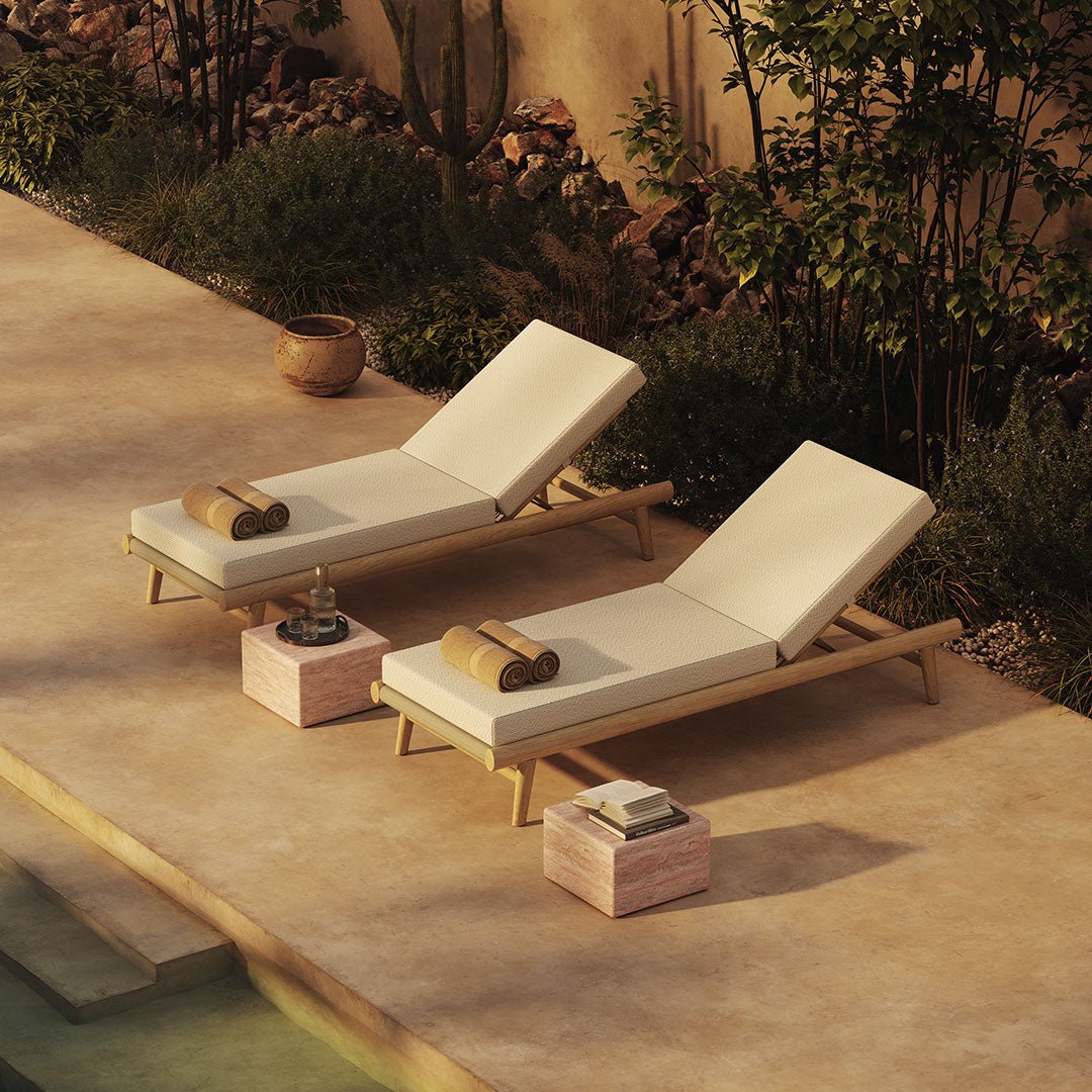 Cerazo Travertine Coffee Table, Red - Image 5