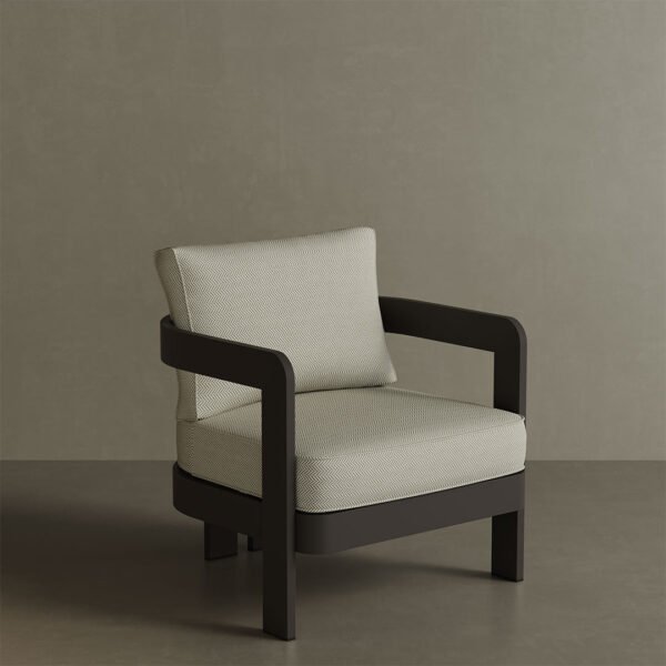 N3 Kohl Lounge Chair Pearl Herringbone