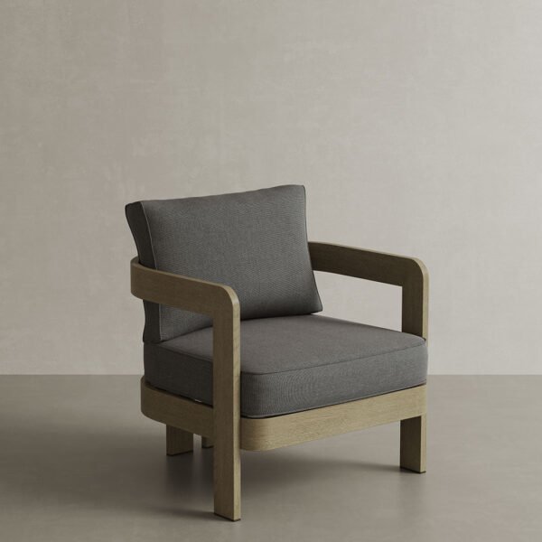 N3 Oak Lounge Chair Smoke Weave