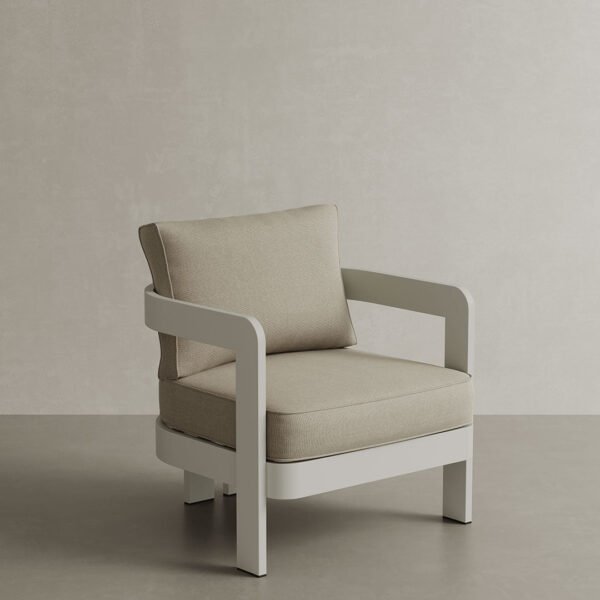 N3 Stone Lounge Chair Sand Canvas