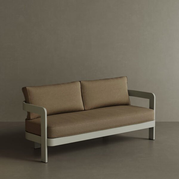 N3 Taupe Three Seater Sofa Wheat Canvas