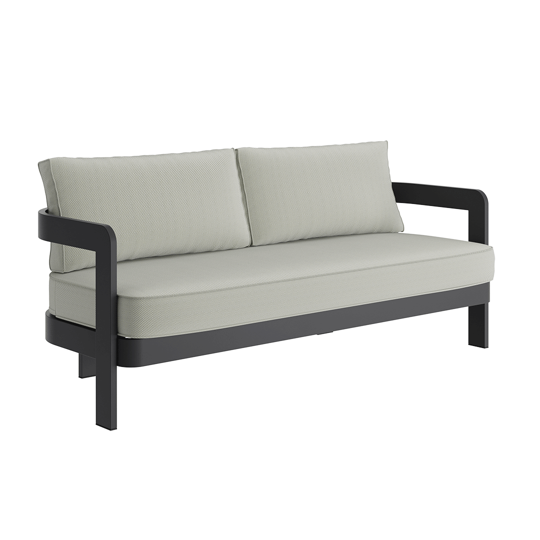 N3 Kohl Three Seater Sofa Sage Twill - Image 2