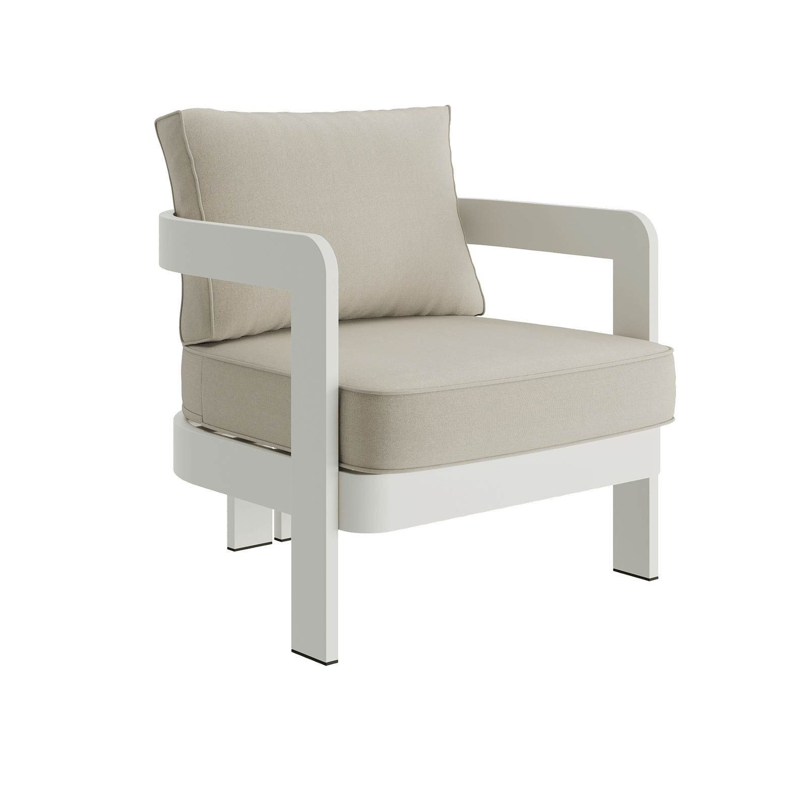 N3 Stone Lounge Chair Sand Canvas - Image 4